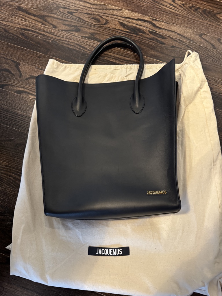 Le Cuerda Vertical Tote — Black Calf