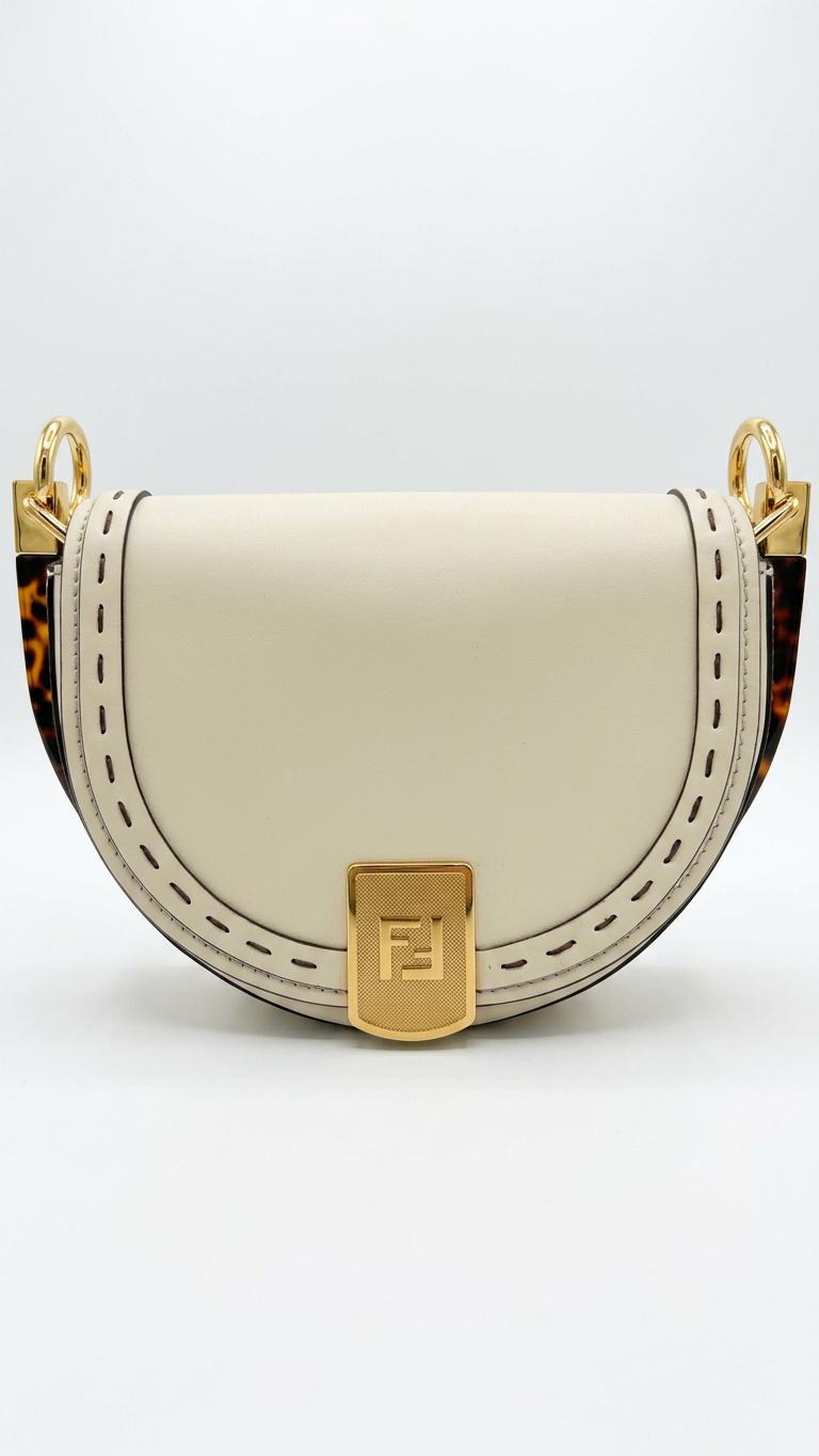 Moonlight Saddle Bag — White Leather
